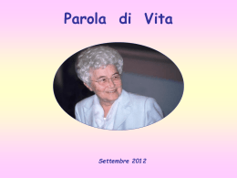 Parola di Vita - Settembre 2012 - Santuario San Calogero Eremita