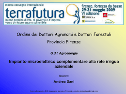 Phd Ingegneria Agraria Dott. For. Andrea Dani