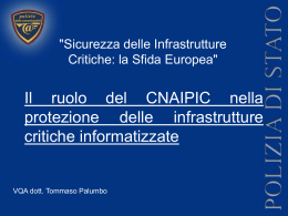 Il ruolo del CNAIPIC nella protezione delle infrastrutture critiche