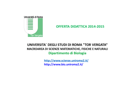 Scarica - Centro di Bioinformatica Molecolare