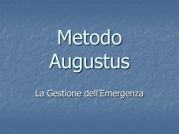 La Protezione Civile Regionale e Nazionale
