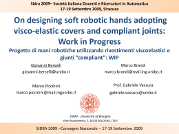 M. Piccinini, G. Berselli, A. Zucchelli e G. Vassura