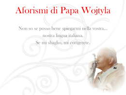 Aforismi di Papa Wojtyla