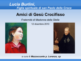 Lucia Burlini, Figlia spirituale di san Paolo della Croce 1