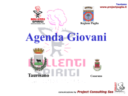 Agenda Giovani - ProjectPuglia.it
