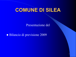 Bilancio 2009 - Comune di Silea