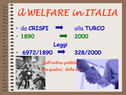 il WELFARE in ITALIA
