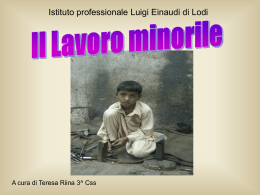 Il Lavoro minorile - Istituto Einaudi Lodi