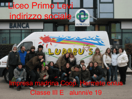 Liceo Primo Levi indirizzo sociale