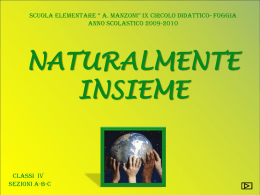 Naturalmente...insieme - Direzione Didattica IX Circolo Alessandro