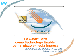 Le smart card come enabler tecnologico per i servizi nella Piccola e