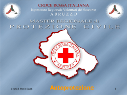 AUTOPROTEZIONE Master Regionale di “Protezione Civile”
