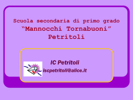 Scuola secondaria di primo grado “Mannocchi Tornabuoni” Petritoli