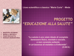 Interventi nelle classi - Liceo Scientifico e Classico "Marie Curie"