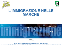 Immigrazione nelle Marche - PROGETTO BUONGIORNO