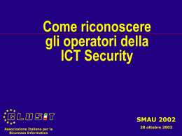 Come riconoscere gli operatori della ICT Security