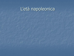 L`et&agrave; napoleonica - Sezione di Storia del diritto medievale e moderno