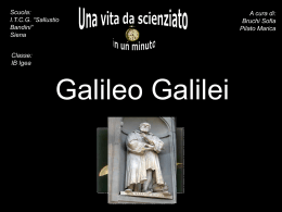GALILEO GALILEI - "Sallustio Bandini".