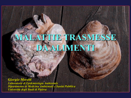MALATTIE TRASMESSE DA ALIMENTI