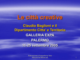 Le citt&agrave; creative