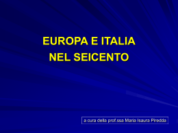 001 - Europa e Italia nel Seicento