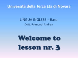 How are you? - Università della Terza Età di Novara