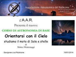 Orientarsi nel cielo (2014) - Associazione Astronomica del Rubicone
