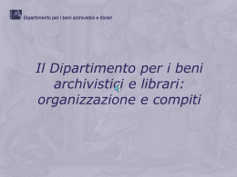 Presentazione di PowerPoint - Area archivi e biblioteche