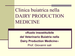 Clinica buiatrica nella DAIRY PRODUCTION MEDICINE