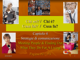 Cosa fa?