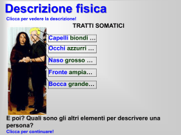 Descrizione fisica e del carattere