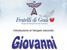 Introduzione al Vangelo secondo Giovanni