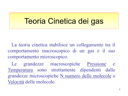 Una presentazione di Maria Rola dedicata alla teoria cinetica dei gas