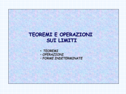 Teoremi e operazioni sui limiti