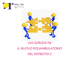 via gorizia 114 il nuovo poliambulatorio del distretto 2