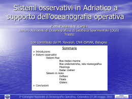 from drifters to gliders - Gruppo Nazionale di Oceanografia Operativa