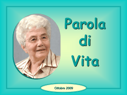 Parola di Vita - Ottobre 2009 - Santuario San Calogero Eremita