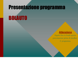 Scarica presentazione powerpoint Bolauto