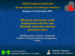 Sostituzione valvola polmonare con protesi iniettabile