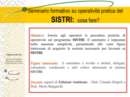 Seminario formativo su: operatività pratica del SISTRI