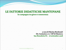 le fattorie didattiche - Istituto Comprensivo di Poggio Rusco