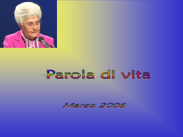 Parola di Vita - Marzo 2006 - Santuario San Calogero Eremita