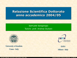 pps - Università degli Studi dell`Insubria