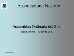 Relazione - Associazione Nestore