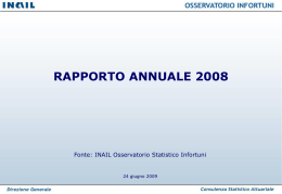 Inail - Rapporto annuale 2008