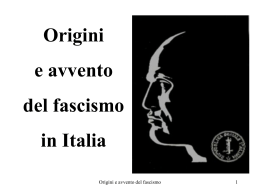 Origini e avvento del fascismo in Italia