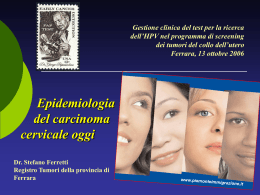 Epidemiologia del cervicocarcinoma oggi - Salute Emilia