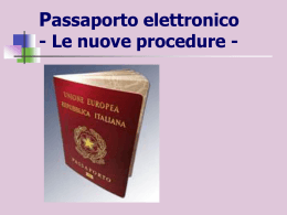 Presentazione del nuovo passaporto biometrico