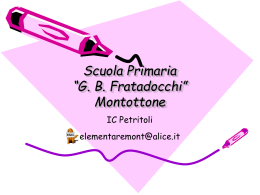 Scuola Primaria “G. B. Fratadocchi” Montottone