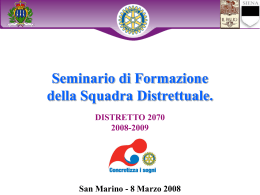 Seminario Formazione Squadra Distrettuale 2008-2009